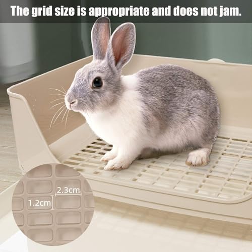 kathson Large Rabbit Litter Box Trainer, Potty Corner Toilet with Drawer Bigger Pet Pan for Adult Hamster, Guinea Pig, Ferret, Galesaur, Bunny and Other Animals (Brown) - size: Brown
