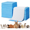 Rabbit Pee Pads Disposable Cage Liners Absorbent Leak-Proof Diaper Mat Small Animal Toilet Potty Training for Squirrel Guinea Pig Ferret Hedgehog Hamster Chinchilla Puppy (100PC, Blue) - size: 13''x18''- 100 Counts