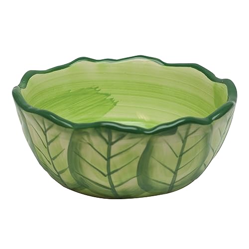 Kaytee Vege-T-Bowl Cabbage 6 inches, Green - size: 6 inches, style: Cabbage