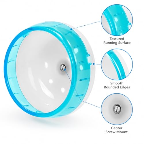 Mnixy 4.7 Inch Silent Hamster Wheel for Small Pets Exercise | 4.7 inch silent hamster wheel with smooth running surface, anti-slip design and easy cleaning for small pets