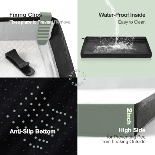 HQ4US 4LEGS Small Portable Dog Pee Pads Holder for Travel, Puppy Pad Holder Foldable Liner Base 23''x15'' Training Pad Holder with Fixing Clips, Dog Litter Box Waterproof, Easy Clean,Indoor Dog Potty - size: S 23'' x 15'' for Dog＜ 19" Length