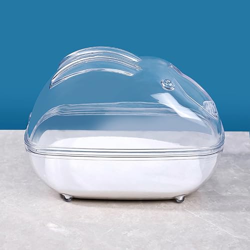 Hamster Sand Bath Container Large Hamster Toilet with Scoop Set,Small Animal Bath House,Suitable for Chinchilla Syrian Gerbil