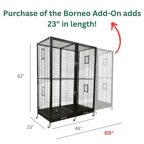 Exotic Nutrition Borneo Small Animal Cage - for Sugar Gliders, Squirrels, Marmosets & Other Small Pets (Cage) - size: Cage