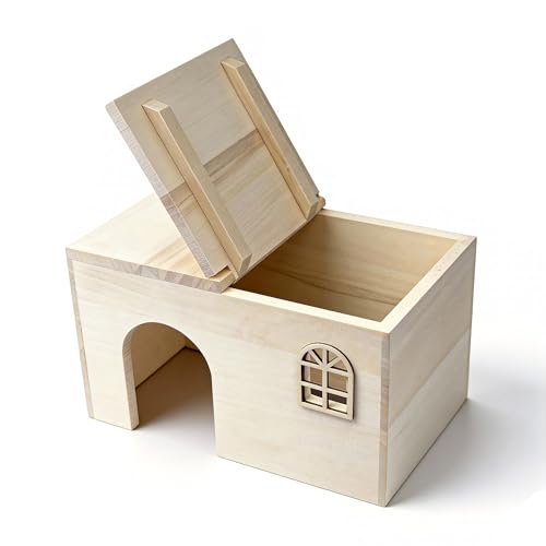 Hamster Hideouts and Houses, Small Animal Hides Home Habitats Enclosure Platforms, Cage Decor Playground Hut, Hideaway for Pet Mouse Syrian Rat Gerbil Mice