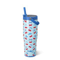 Swig Life 30oz Leakproof To-Go Tumbler with Handle, Cherry Pop | Leakproof Lid - Triple Insulated Stainless Steel - Handle & Straw Included - Cup Holder Friendly - Dishwasher Safe - color: Cherry Pop