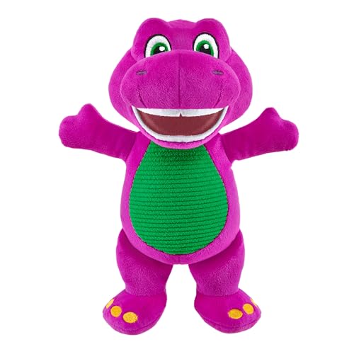 Barney World Toddler Toy 8-Inch Plush Dinosaur Character for Preschool Pretend Play Kids Ages 2+ Years