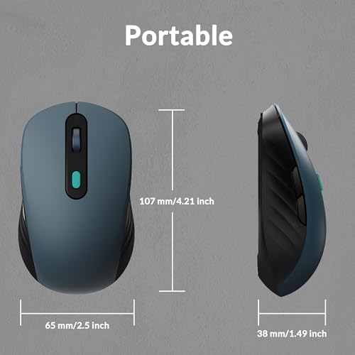 Keychron BM25 Silent Quiet-Click Mouse, Ergonomic Rechargeable Mice with Tri-Mode, 2.4G/Bluetooth 5.2/Wired, 1000Hz Polling Rate, Adjustable DPI, Programmable for Mac, Windows, Linux - Space Gray - color: Gray