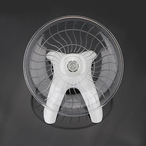 Silent Hamster Exercise Running Wheel Flying Saucer, White | Non-slip surface, smooth & quiet spinning, durable plastic, encourages healthy exercise, for dwarf hamsters/mice/gerbils - color: White