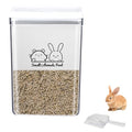 Pet Treat Storage Container,Clear Airtight Food Container One Button Opening Food Containers,with Handled Lid and Measuring Spoon Clear,for Storage Hamster Sand,Rabbit Food,Rabbit Nuggets Etc