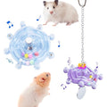 FlidRunest 2PCS Colorful Spinning Hamster Toys, Rotating Exercise Wheel for Cage, Intelligence Training Toys