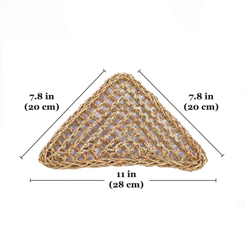 SunGrow Leopard Gecko, Hermit Crab, Reptile Hammock, 7.8 x 7.8 x 11 Inches, Handwoven, Includes 3 Suction Cups (1 Pieces (22 x 7 in))