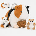 Guinea Pig Plush with 4 Babies, 19.7" Stuffed Animal Family Set | 5Pcs Guinea Pig Plush Toy Family, 1 Mommy Plush with 4 Babies, Zipper Belly Storage, Hide-and-Seek Play, Soft Gift for Kids - style: Guinea pig