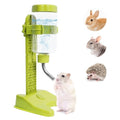 VANNON Pet Standing Water Dispenser Top Fill Dog Water Bottle Dispenser with Stand Leakproof Pet Slow Water Bottle for Small Animals, 13oz, BPA Free, Adjustable Height, Green - color: Green