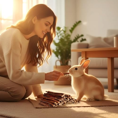 200g Apple Chew Sticks for Small Animals | Chew Toys for Bunny Chinchillas, Rabbits Guinea Pig Hamster Gerbil - style: 7oz