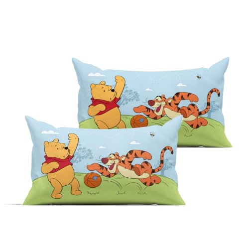 Northwest Disney Winnie The Pooh Funny Friends Full Comforter Set 5 Piece Reversible Design Ultra Soft Fade Resistant Microfiber Kids Bedding Set Officially Licensed - color: Winnie Full
