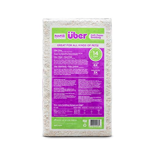 PETSPICK Uber Soft Paper Pet Bedding for Small Animals, White, 36L | Soft white paper bedding is made for small-animal cages and habitats; 36 L package supports regular bedding changes. - color: White, size: 36L