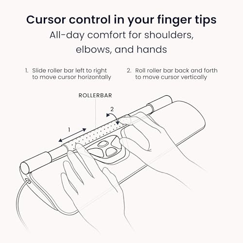 Contour RollerMouse Red Ergonomic Mouse for Shoulder Forearm Wrist Strain Relief for RSI Carpal Tunnel Centered Rollerbar 6 Customizable Buttons 10 Speed Settings Mac/PC Compatible - Wired - Regular - size: Regular, style: Wired