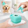 Soft Silicone Pet Bath Massage Brush for Dogs & Cats, Gentle Grooming Cleaning Tool for Puppy Kitten Washing, Blue - color: Blue