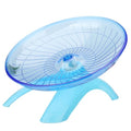 Hamster Flying Saucer Silent Running Wheel, 7 Inch, Suitable for Guinea Pigs, Hamsters, Hedgehogs and Other Small Animals to Ensure Safe Exercise（Blue） - color: Blue