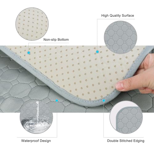 PAWCHIE Guinea Pig Cage Liners, Washable Guinea Pig Bedding for Midwest Cage 2 Pack 27"X14", Reusable Anti Slip Waterproof, Absorbent Guinea Pig Pee Pad for Small Animal, Rabbit, Bunny, Chinchilla - size: 36x69cm/14x27in(Pack of 2)