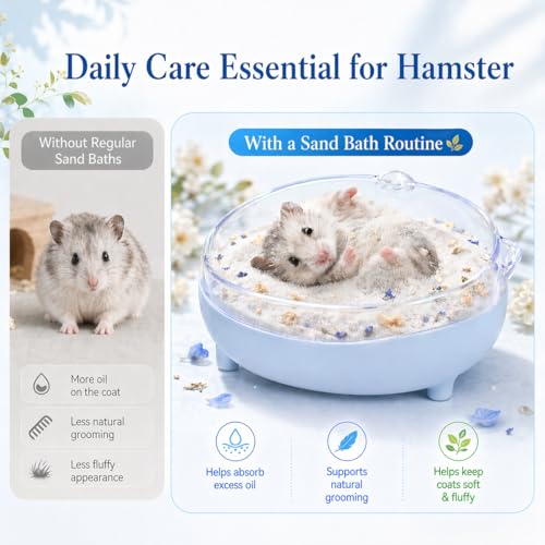 Meow&Woof Hamster Sand Bath, 2.2 lbs Low Dust Bath Sand & Potty Litter for Hamsters, Light Flower Scent Small Animal Sand for Chinchillas, Gerbils, Syrian Hamsters, Mice - color: HerbalBathSand1kg