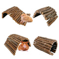 kathson 4PCS Hamster Wooden Bridge Toys,11.02" L x 6.09" W Large Climbing Toy,Rat Ladder,Small Animal Chew Toys,Wood Hideout Tunnel for Chinchillas Guinea Pig Gerbils Ferret Syrian Hamster Squirrel