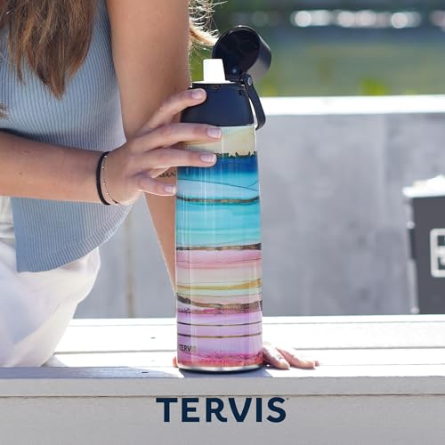 Tervis Venture Water Bottle Michigan Wolverines - Full Speed Made in USA Double Walled Insulated Tumbler Travel Cup Keeps Drinks Cold & Hot, 26oz, Stainless Steel