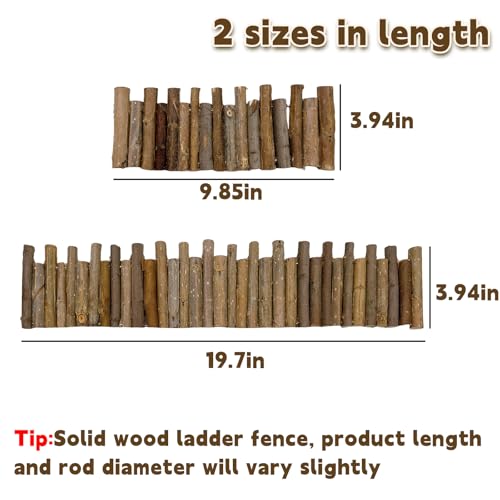 Bendable Hamster Bridge Fence 19.7&9.8In Wooden Hamster Ladder Rat ClimbingToys Cage Accessories for Syrian Hamster Gerbil Mouse
