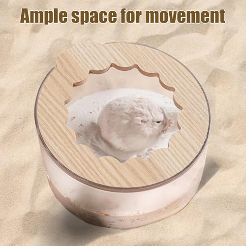 Hamster Sand Bath Box, Transparent & Detachable Small Animal Sand Container, Anti-Spill Sandbox for Hamsters Gerbils Mice Lemming - color: Green transparent