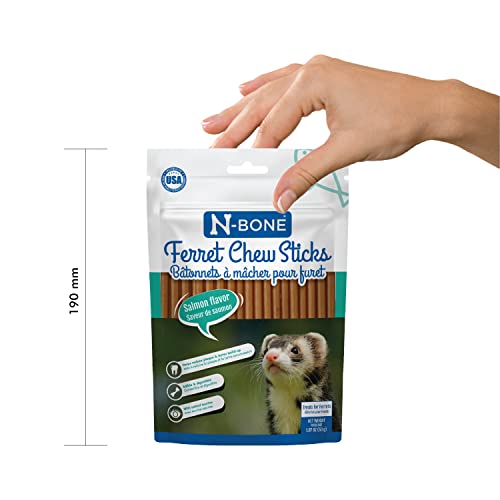 N-Bone Ferret Chew Sticks Salmon Flavor, 1.87-oz Bag (Pack of 4) - size: 1.87 Ounce (Pack of 4)