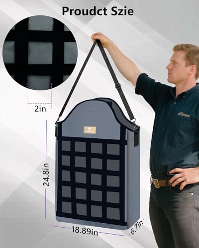 Hay Bags for Horses,2 Packs Slow Feed Hay Bags for Goats,Sheep,Donkey,600D Reinforced Oxford Hay Feed Bags with Front Hay Nets Design, Easy to Fill and Hang with Large Opening (2Grey) - color: 2Grey