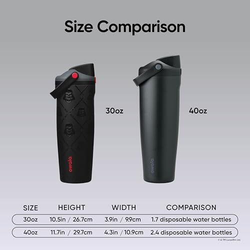 Owala Star Wars FreeSip Sway Stainless Steel Water Bottle 30oz Darth Vader - color: Darth Vader