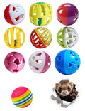 10-Pack Ferret Jingle Bell Toy Balls, Non-Toxic PP, Hollow Play | Smooth Polished Edges, No Sharp Burrs, Gentle for Ferret Mouth and Paw
