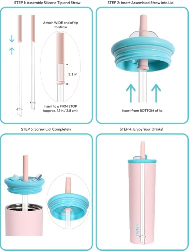 25 oz Candy Tumbler, Insulated Water Bottle with Straw Lid | Double Wall Stainless Steel, 2-in-1 Lid, Flexible Straw, Cup Holder Friendly, Dishwasher Safe, BPA Free, Pastel Pink - color: Pastel Pink, size: 25 Ounces