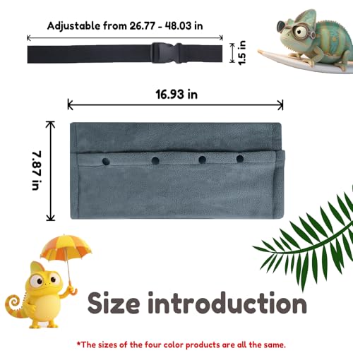 Adjustable Bearded Dragon Carriers Sling, Animal Sling Carrier Bag for Geckos, Crested Geckos, Lizards, Chameleons - Portable Reptile & Small Pet Outdoor Carrier Bag (Gray) - color: Gray