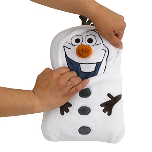 NoJo Disney Frozen Winter Cheer White, Orange, Brown Olaf Character Shaped Blanket - color: Frozen - Winter Cheer