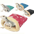 Plush Reptile Sleeping Bag Cozy Plush Sleeping Bag Lizard Hammock Soft Cushion, for Bearded Dragon, Hamster, Lizard, Gecko Sleeping Bag, Reptile and Other Small Animals (Color Random, 1Pcs)