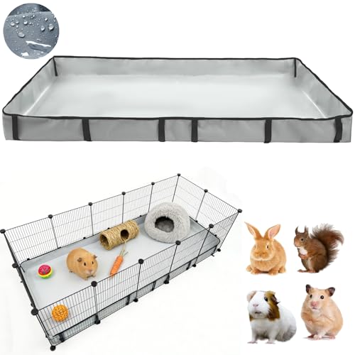 DZWLKJ Guinea Pig Cage Liner Tarp Bottom Waterproof and Washable Base Also for Rabbits, Bunny, Chinchesillas, Hedgehog, Ferrets and Other Small Animals(24x60 inches) - size: 24.0"L x 60.0"W x 4.0"H