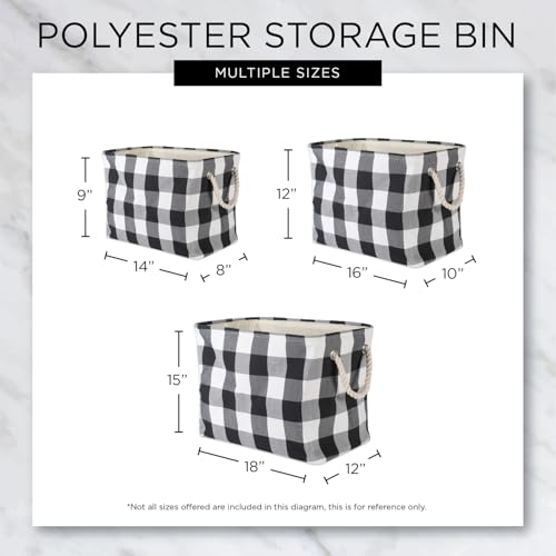 Bone Dry Pet Storage Collection Striped Paw Patch Bin, Black, Large Rectangle - color: Black, size: Large Rectangle