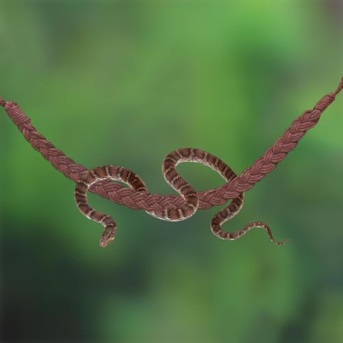 2 Pack Snake Climbing Rope Toys Terrarium Habitat Decor Reptile Enrichment Accessories for Ball Python Corn Snake Lizards and Geckos Reptile Tank Accessories