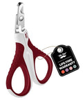 Mr. Pen- Cat Nail Clipper, Stainless Steel | Professional Sharp Cat Claw Trimmer for Small and Medium Cats, Pet Nail Clipper with Sturdy Non Slip Handle - color: Wine & White