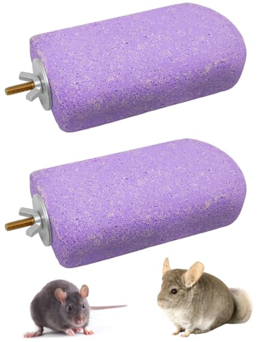 Chinchilla Lava Ledges Rat Climbing Platform 2 Pack Pumice Ledge Shelf Pet Chewing Grinding Toys Small Animals Cage Accessories for Totoro Squirrel Guinea Pig Hamster Purple - color: Purple, size: 2 PCS 5.11 x 2.75 x 0.98 inches