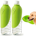 2pcs Portable Dog Water Bottle Attachment, Pet Water Bowl for Walks | Silicone Dog Drink Dispenser, Fits Standard Water Bottles,Ideal For Daily Hiking & Travel, Quick Rinse & Easy Setup