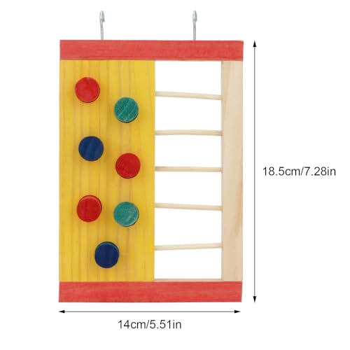 Hypeety Pet Hamster Colorful Wooden Climbing Wall and Ladder Molar for Dwarf Hamster Gerbil Rat Small Animal Toy Yellow - color: Climbing Wall