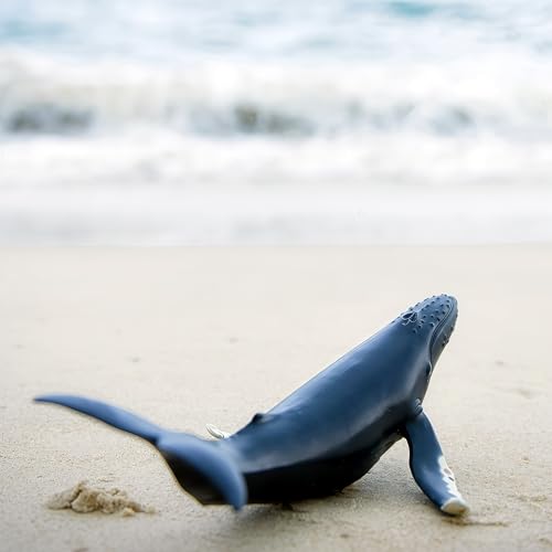 Gemini&Genius Humpback Whale Action Figure, Sea Animal Orca Blackfish Toys | Soft Rubber Ocean Shark, Great for Kids Bath Toys Swimming Toys, Beach Toys, Perfect Cake Coppers - color: Humpback Whale
