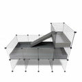 GuineaDad Piggy Condo – Premium C&C Cage with Balcony, Ramp, & Pillars for Guinea Pigs & Small Animals with Coroplast Base | Acrylic, C&C Grids for Small Pets (Acrylic, Standard (29" x 58.5" x 42"))