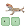 2 Pcs Leopard Gecko Potty Pad,Crested Gecko Potty Latrine，Leopard Gecko Tray，Reptile Litter Box，Portable Gecko Tank Accessories (Green) - color: Green