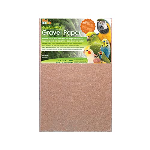 Penn-Plax 7-Pack of Gravel Paper, 11" x 17" | Great for Hard-Billed Birds | Clean, Easy and Safe for Birds | Aids in Digestion (BA639) - size: 11" x 17"