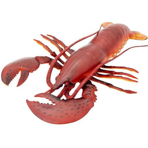 Gemini&Genius Marine Animal Toys, Giant Lobster Action Figure, Soft Plastic Lobster Toys, Wildlife Toys, Great Boys Girls Toys, Good Birthday Gift for Kids - color: Red