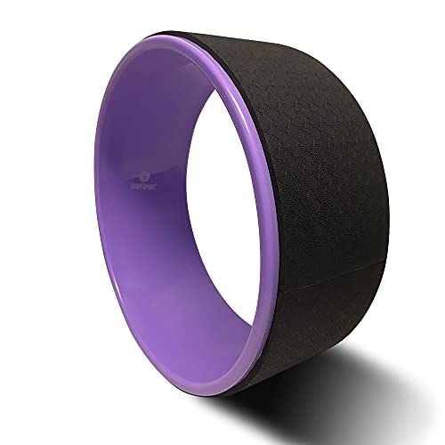 Body Sport Yoga Wheel, 5 in. x 12.6 in. – Yoga Fitness Equipment – Cushioned Back Roller and Stretcher – Companion Accessory for Stretching and Flexibility – Yoga Pose Support Aid